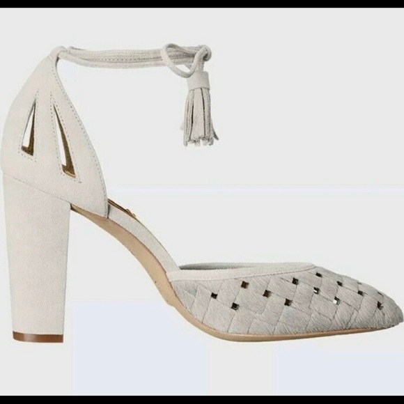 ❌SOLD❌New Lauren Ralph Lauren Verna Shoes Heels Ankle Wrap Suede 6 - Picture 2 of 6